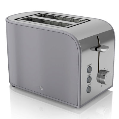 Swan Retro 2 Slice Toaster - Grey Swan Retro 2 Slice Toaster - Grey